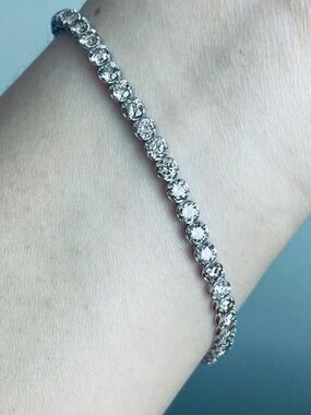 6 carat brilliant cut diamond tennis bracelet